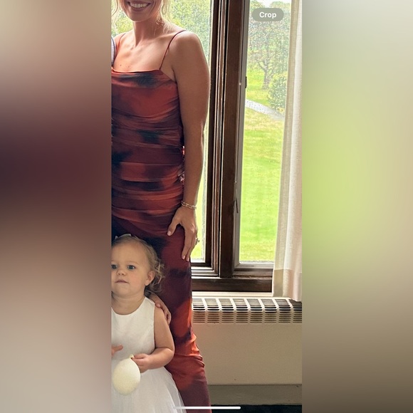 Gianni Bini Abstract Mesh Square Neckline Sleeveless Camisole Midi Bodycon Dress - Picture 3 of 3